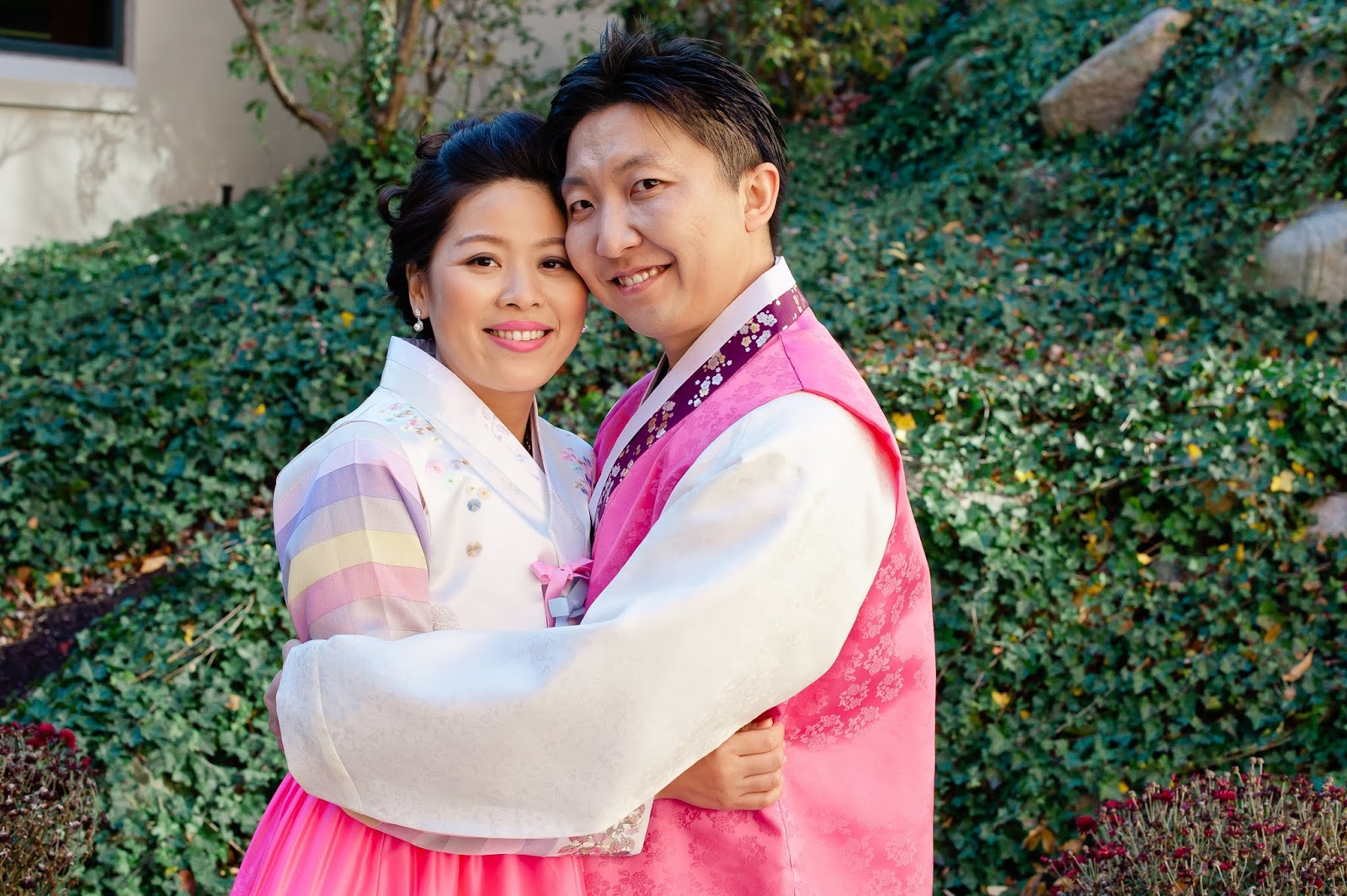 Korean bride and groom