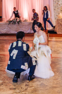 bride and groom garter 