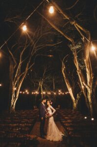 outdoor wedding lighting