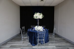 blue reception table 