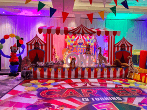 circus theme wedding rerception 
