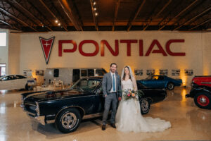 pontiac transportation museum styled shoot couple