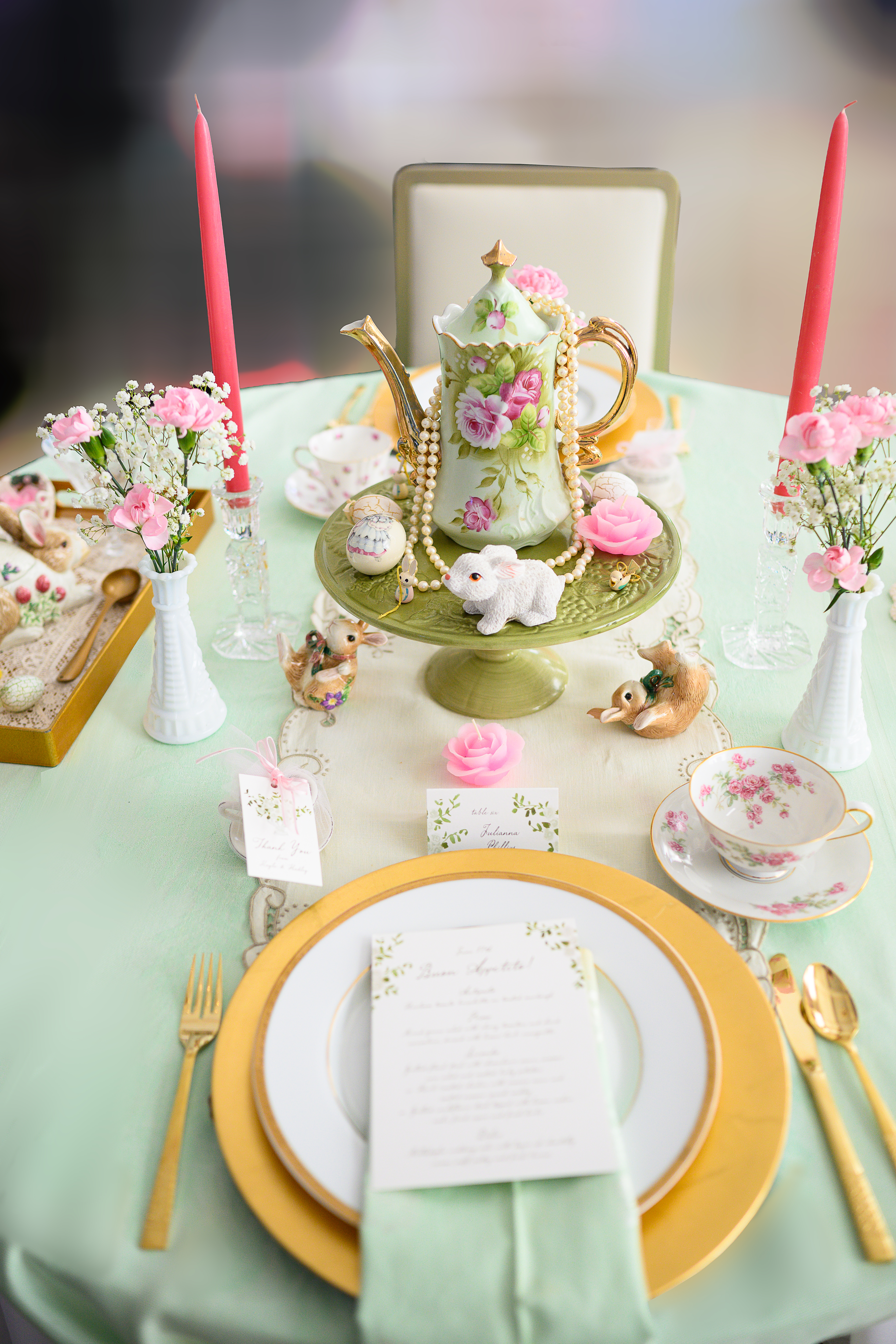 spring floral teapot