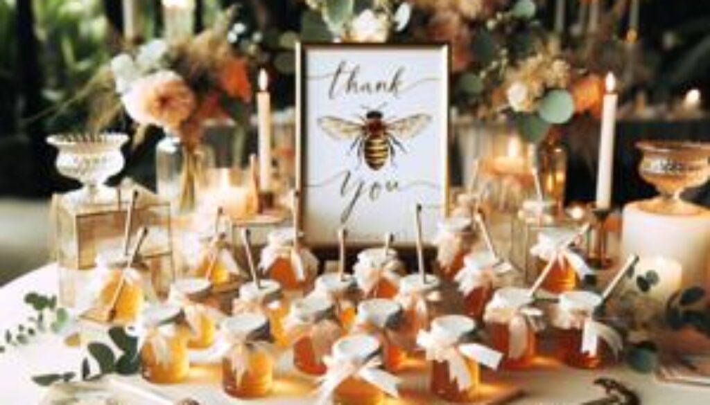 honey jar favor for wedding