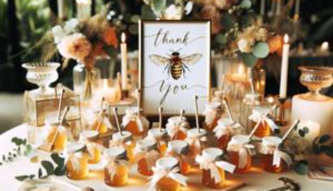 honey jar favor for wedding