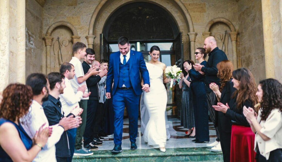 Bride and Groom leaving church