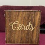 Rustic wood wedding card box