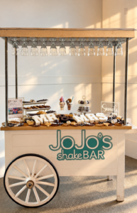 JoJo's ice cream wedding cart